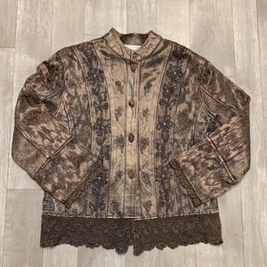 Flashback Vintage Embroidered Floral Beaded Western Embellished Blazer‎ Jacket